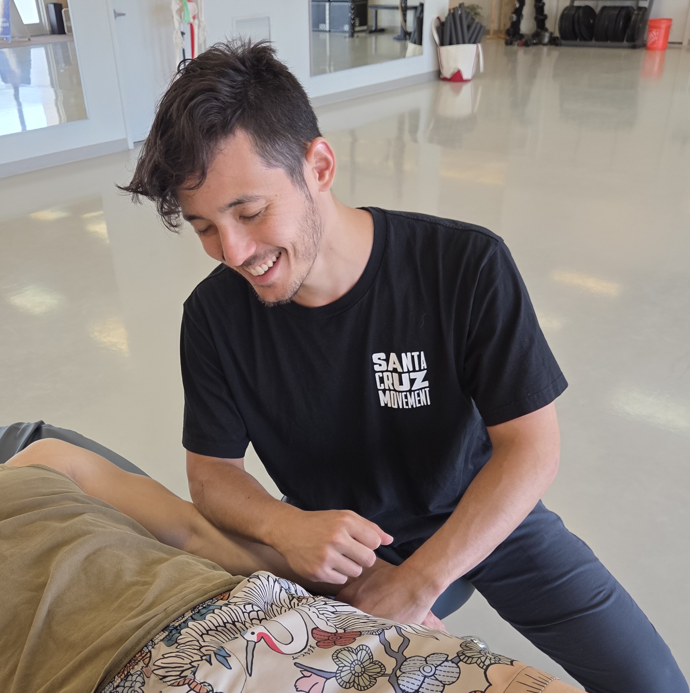 Cole working with a client during a Form & Flow session